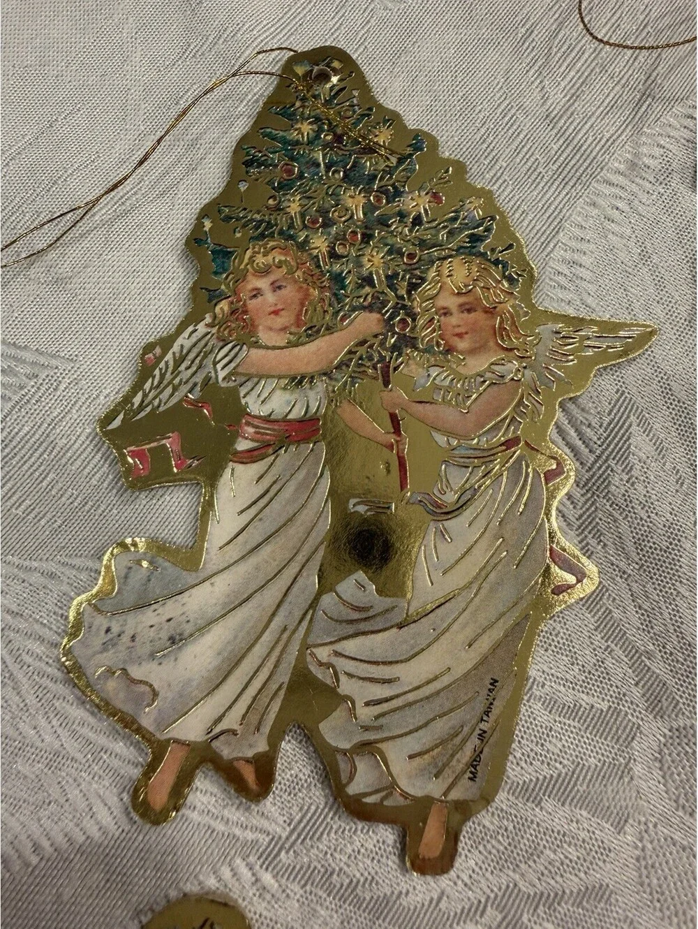 Lot Of 35 Shackman & Co 2 Sided Die Cut Ornaments Cherubs Victorian EUC